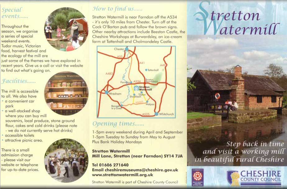 Chestertourist.com - Stretton Watermill Cheshire Page One